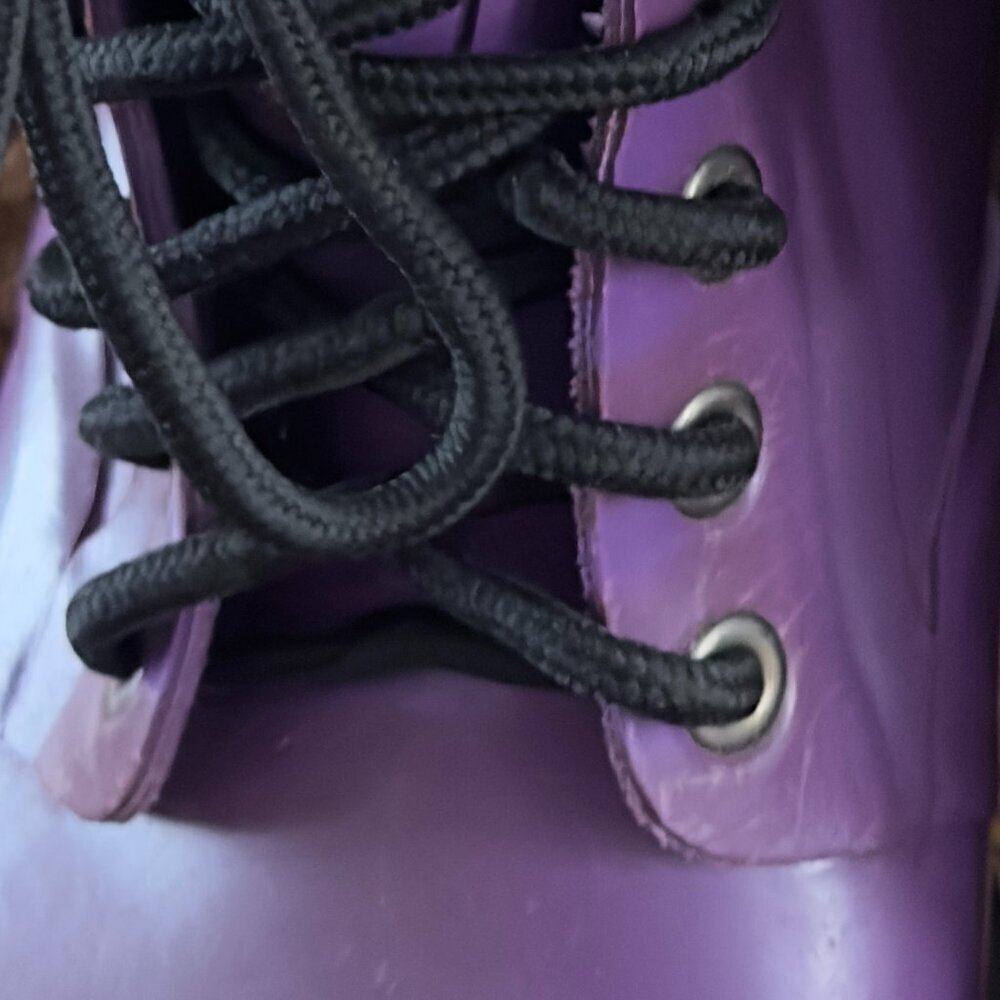 Dr. Martens DRENCH Wellington Wellies - Purple Rubber Boots – Size 8 - Picture 7 of 12